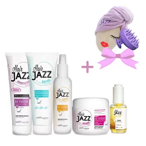 KARÁCSONYI akció! HAIR JAZZ teljes hajápolási rutin szett + AJÁNDÉK (hajszárító törülköző, hajnövekedést elősegítő stimulátor)!